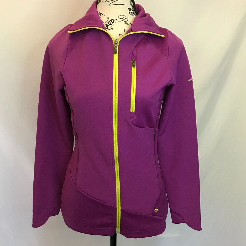 Columbia Women's XS Purple Yellow Omni Shield Jacket Advanced Repellency Outdoor